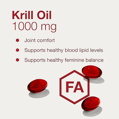 Miniatura 4 de PROTOCOL FOR LIFE BALANCE Aceite de krill de 1,000 mg – Suplemento de aceite de krill extra fuerte – DHA y EPA – con astaxantina – Apoya el corazón,
