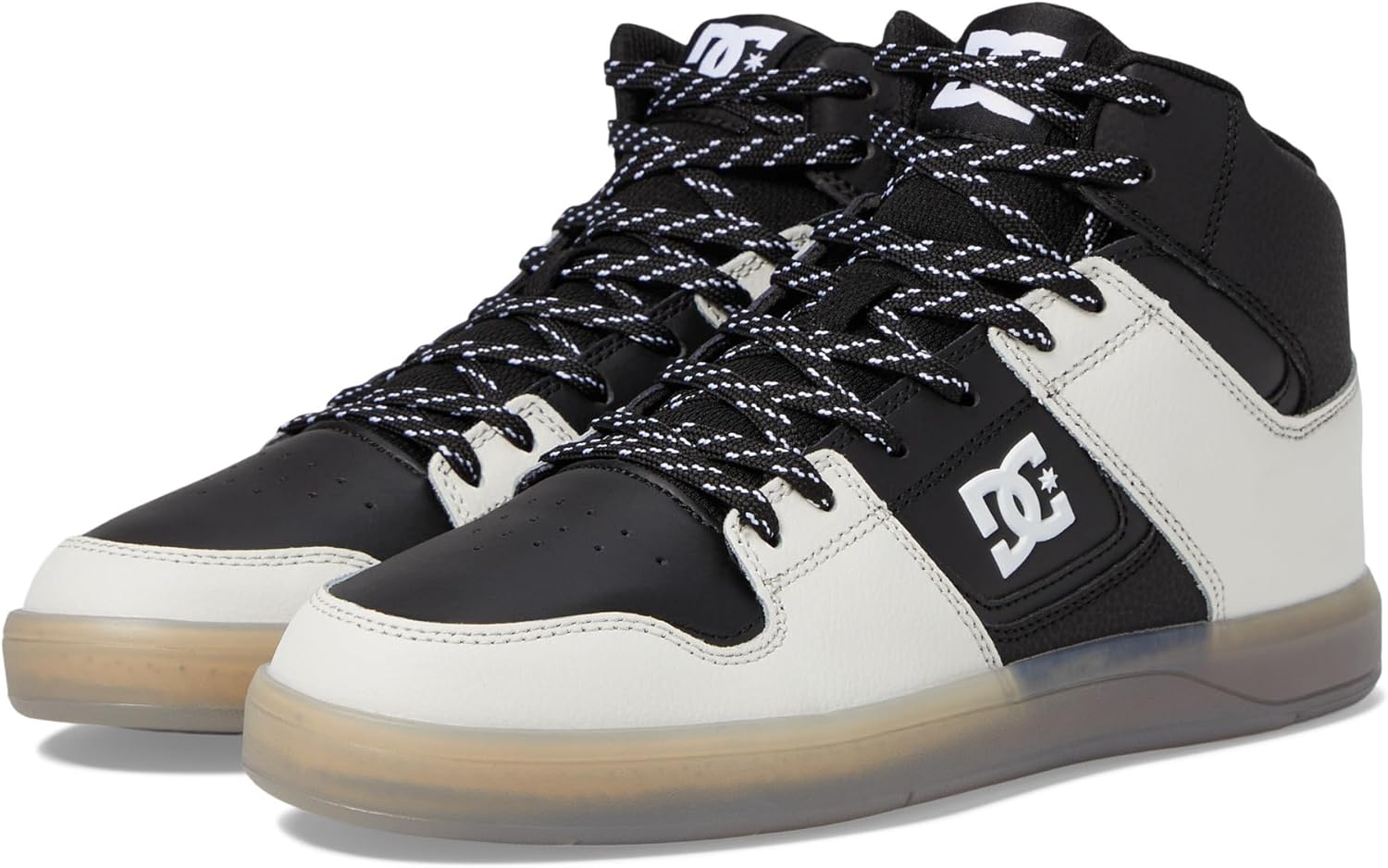 DC Cure Casual High-Top Skate Shoes Sneakers Black/Cream 6.5 D (M)