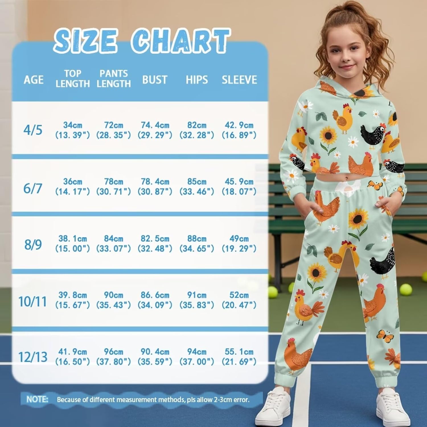 Girls 2 Pieces Sweatsuit Cropped Pullover Sweatshirt and Sweatpant for Kids Soft Lounge Set Athletic Clothing Sets