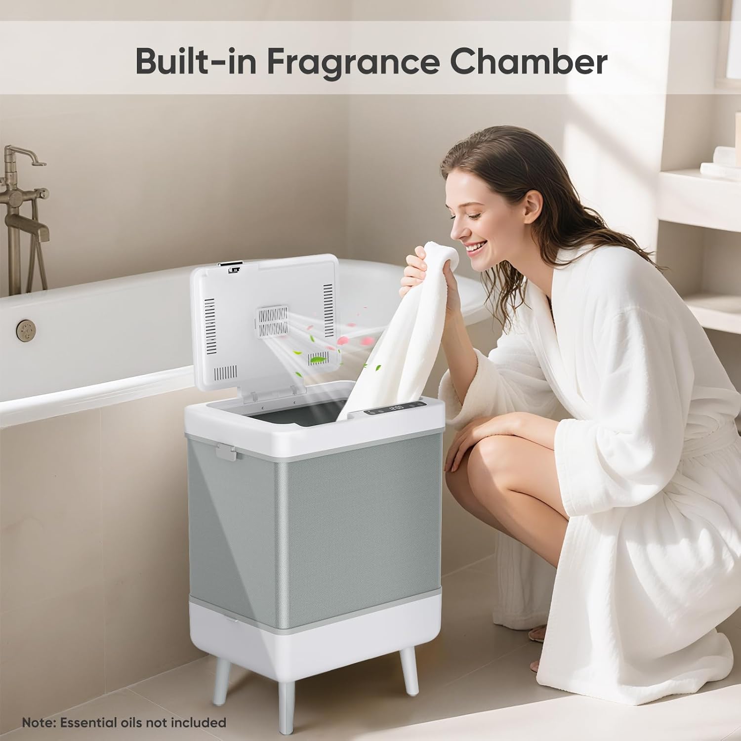 Hot Towel Warmer Bucket for Bathroom: 10 Gal Large Quick Heat Hot Warming Tub - Blanket Dryer Heater Towel Warmers Bucket with Timer - Portable Housewarming Luxury Spa Gift at Home