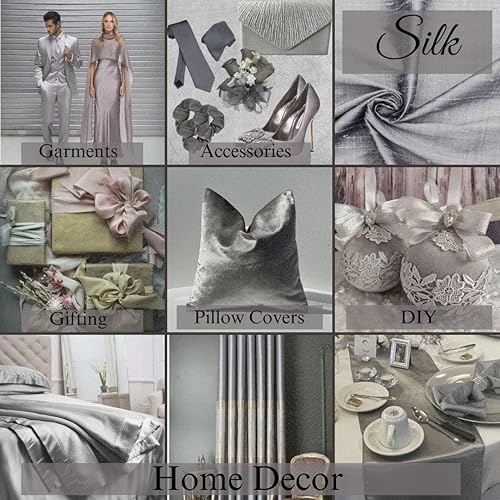 Miniatura 8 de Pavo real 100% tela de seda pura por el patio, 41 pulgadas o 40.9 in de ancho, 2 yardas continuas tela de seda azul, Tela de seda pura Dupioni