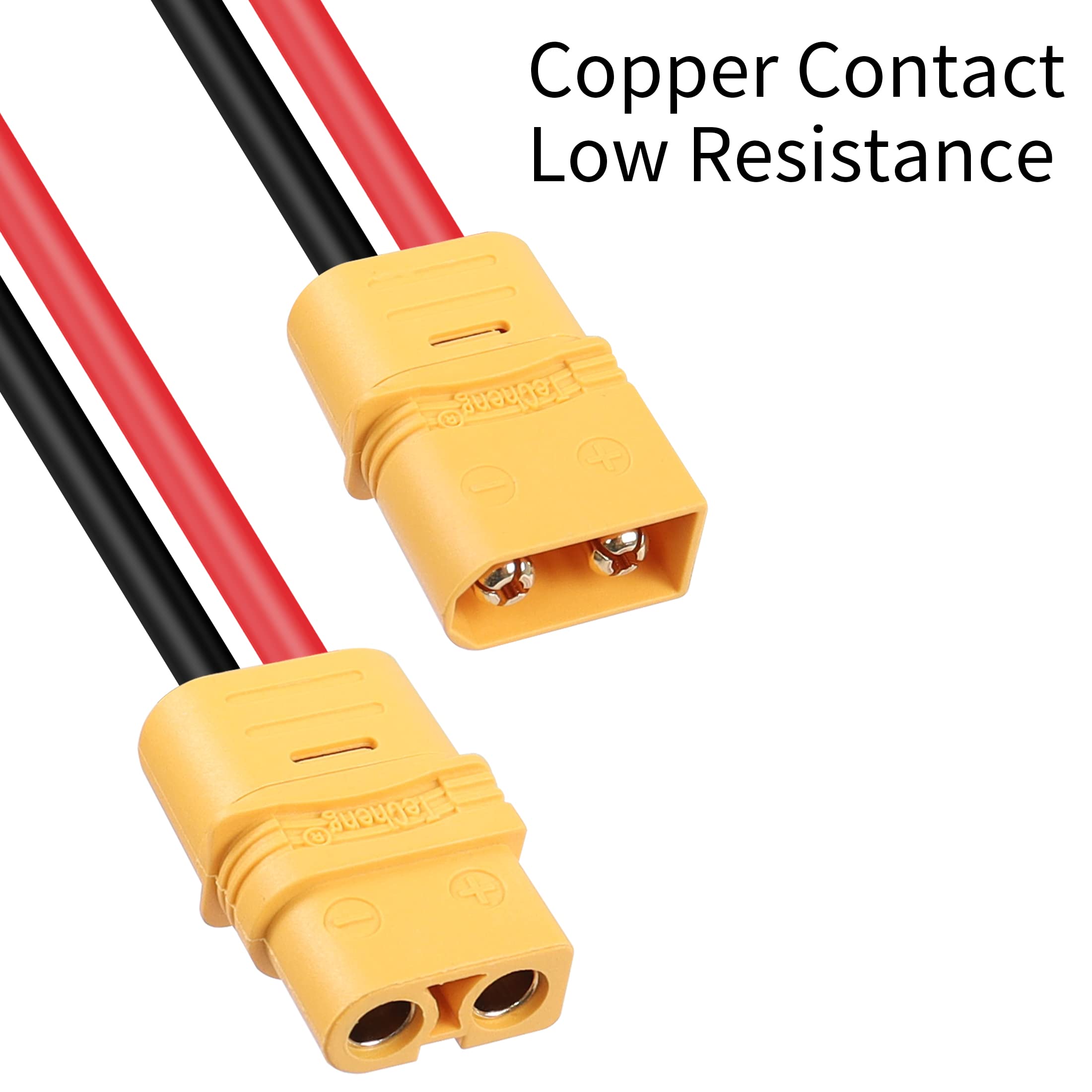 XT60 XT60 Fiche Mâle Et Connecteur Femelle Avec Gaine Avec Boîtier 150mm 12AWG Silicone Fil Pour