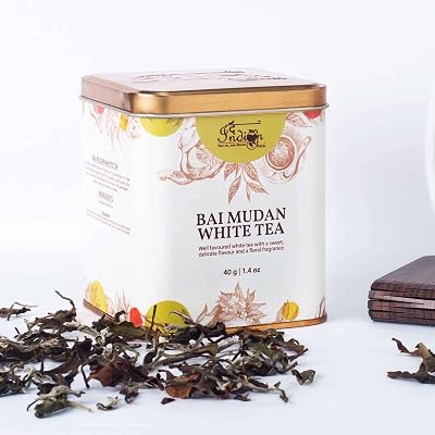 The Indian Chai - Bai Mudan White Tea 40g, Darjeeling Peony, Pai Mu Tan Tea, Baimudan, Paimutan, White Peony Tea, White 