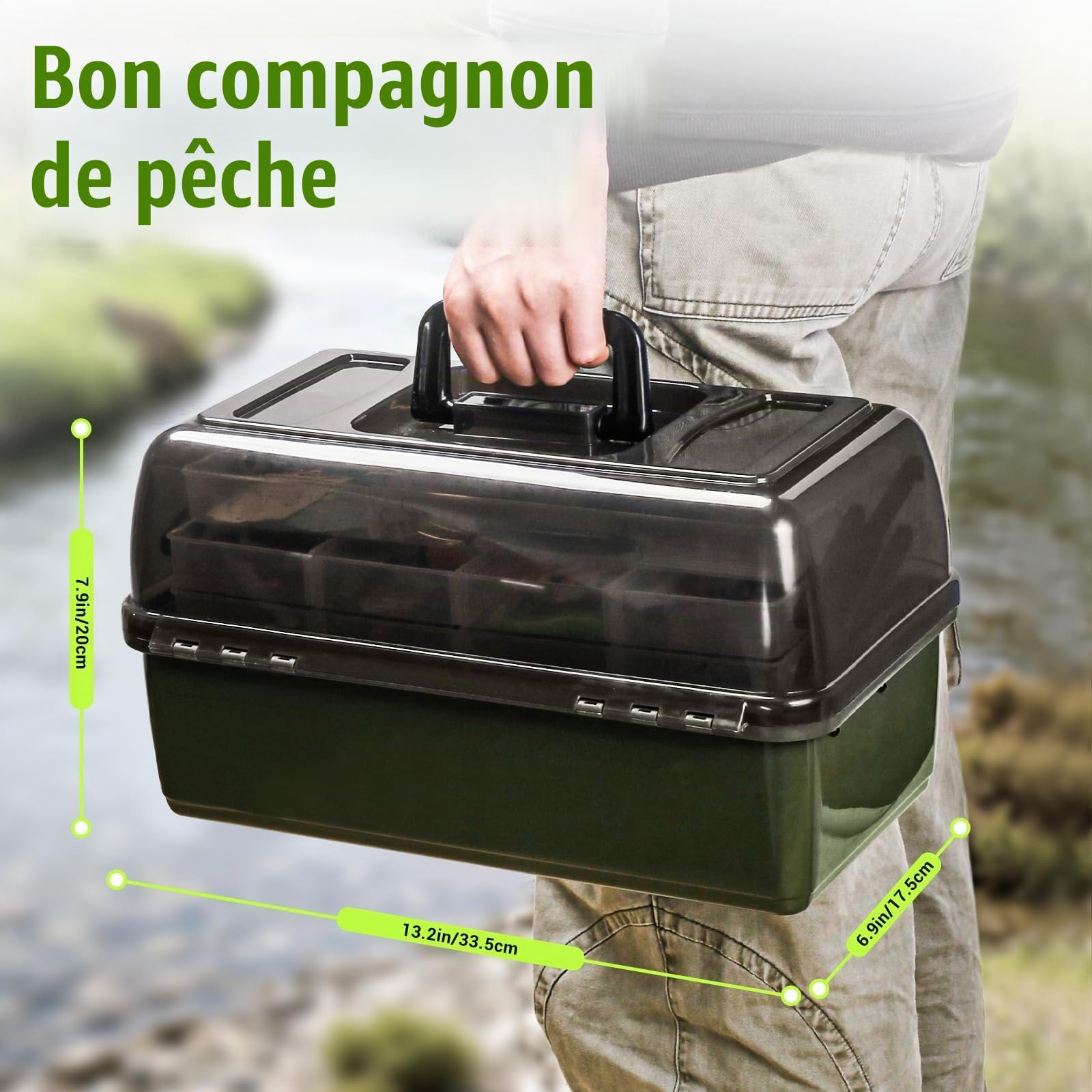 Mallette de pêche, 605 pièces de leurres de pêche et kit d'outils, boîte de pêche avec accessoires, équipement de pêche adapté pour adultes, débutants et hommes, cadeaux pour hommes