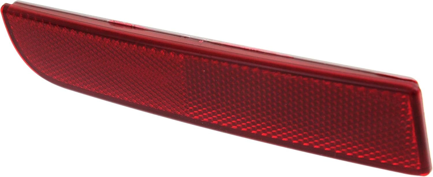 Evan Fischer Rear, Driver and Passenger Side Bumper Reflector Set Compatible with 2008-2017 Mitsubishi Lancer, 2011-2012 Outlander Sport, 2011-2012 RVR RH and LH