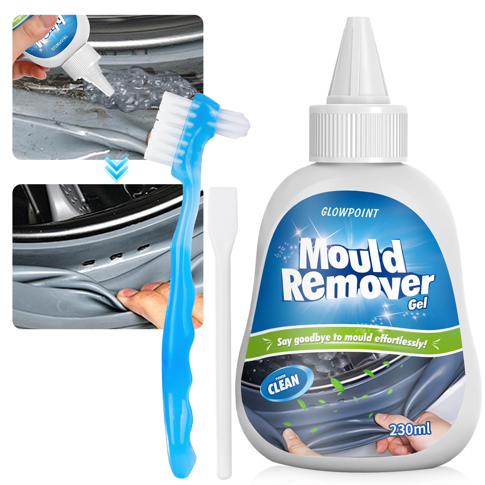 Mould Remover Gel, Large Capacity 150ML Black Mould & Mildew Remover, Deep Cleaner for Washing Machine, Bathroom, Kitchen Sink, Tile & Grout — view 9