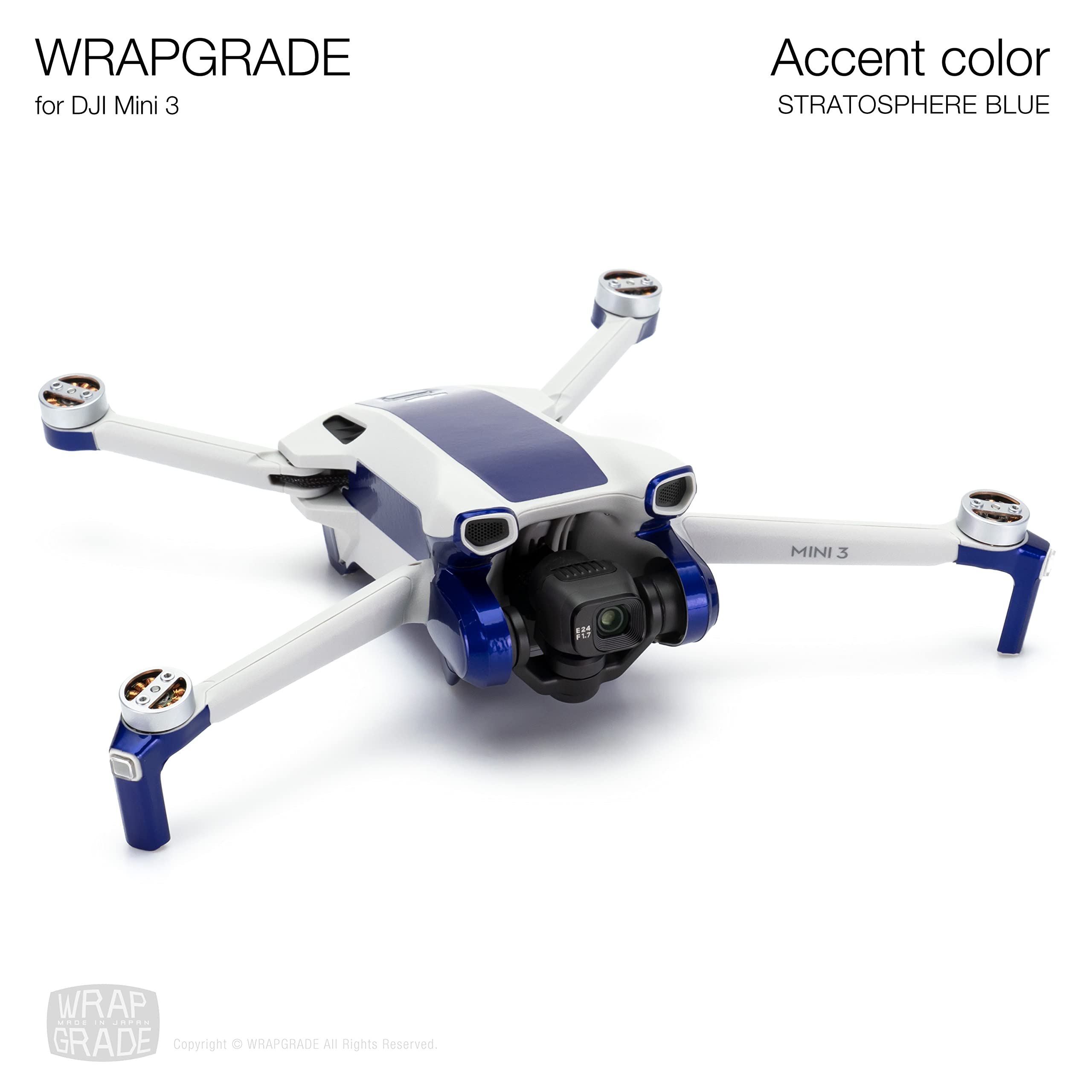 WRAPGRADE Skin Für DJI FPV – Akzentfarbe CARIBBEAN BLUE, Selbstklebende Schutzfolie Aus Japan