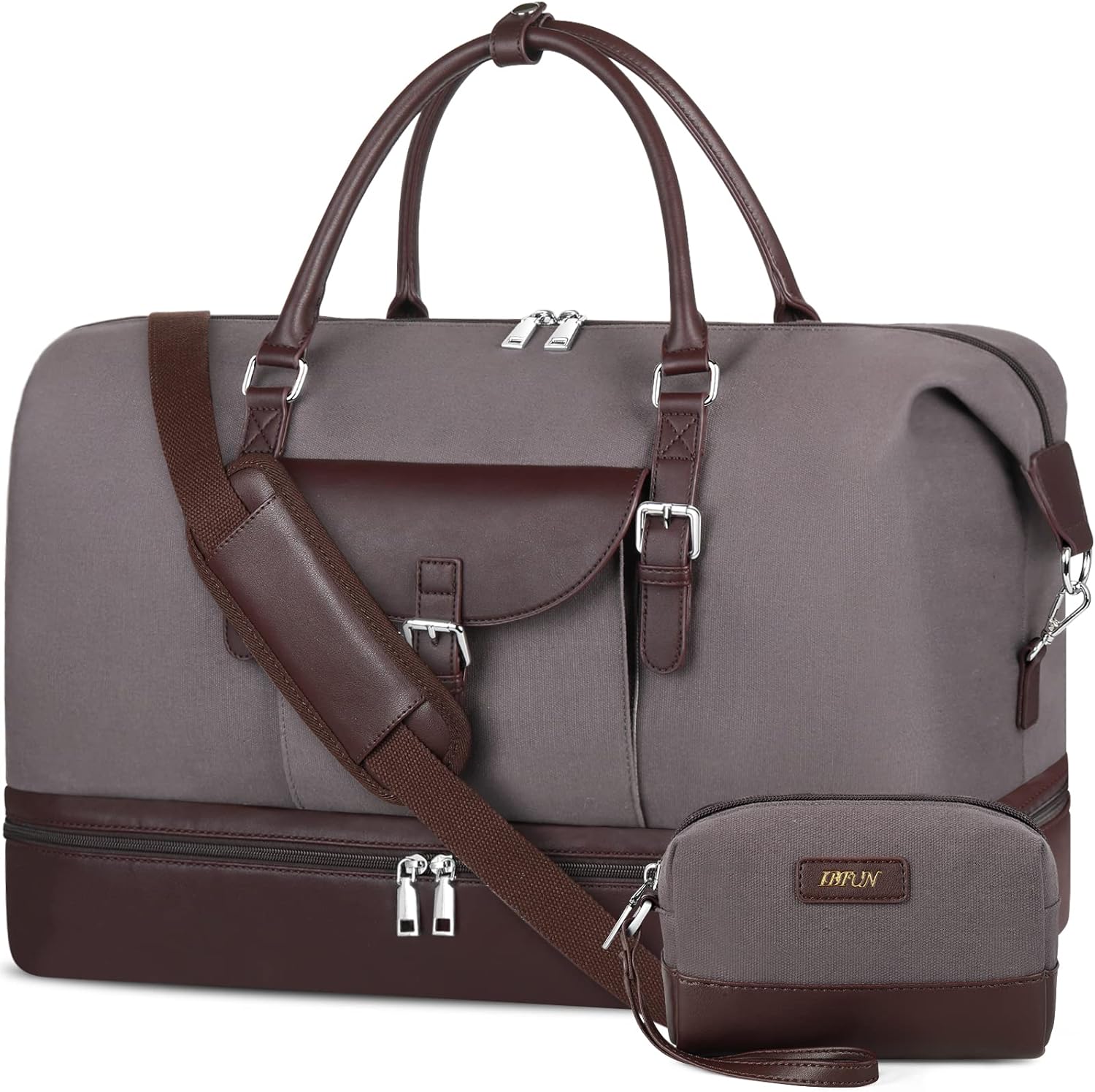 IBFUN Weekender Bags 3Pcs 21" Duffle with Toiletry Bag