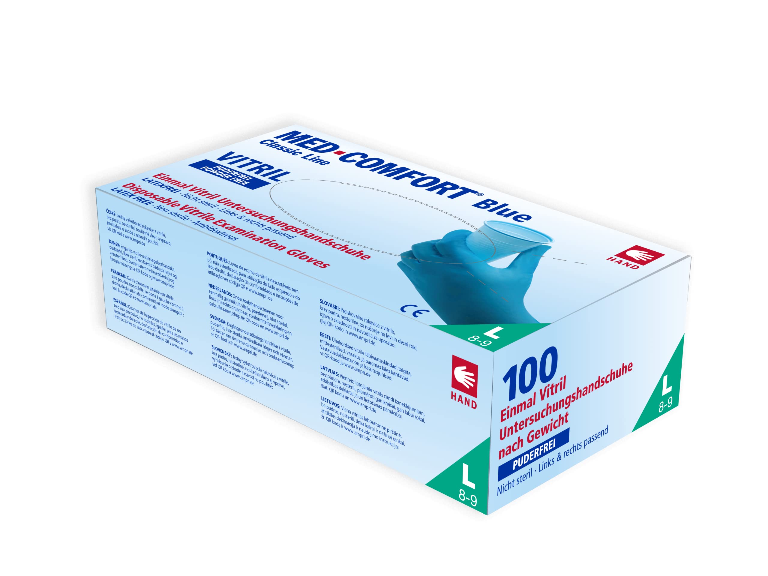 Einmalhandschuhe Vitril blau Nitril / Vinyl Mix Einweghandschuhe