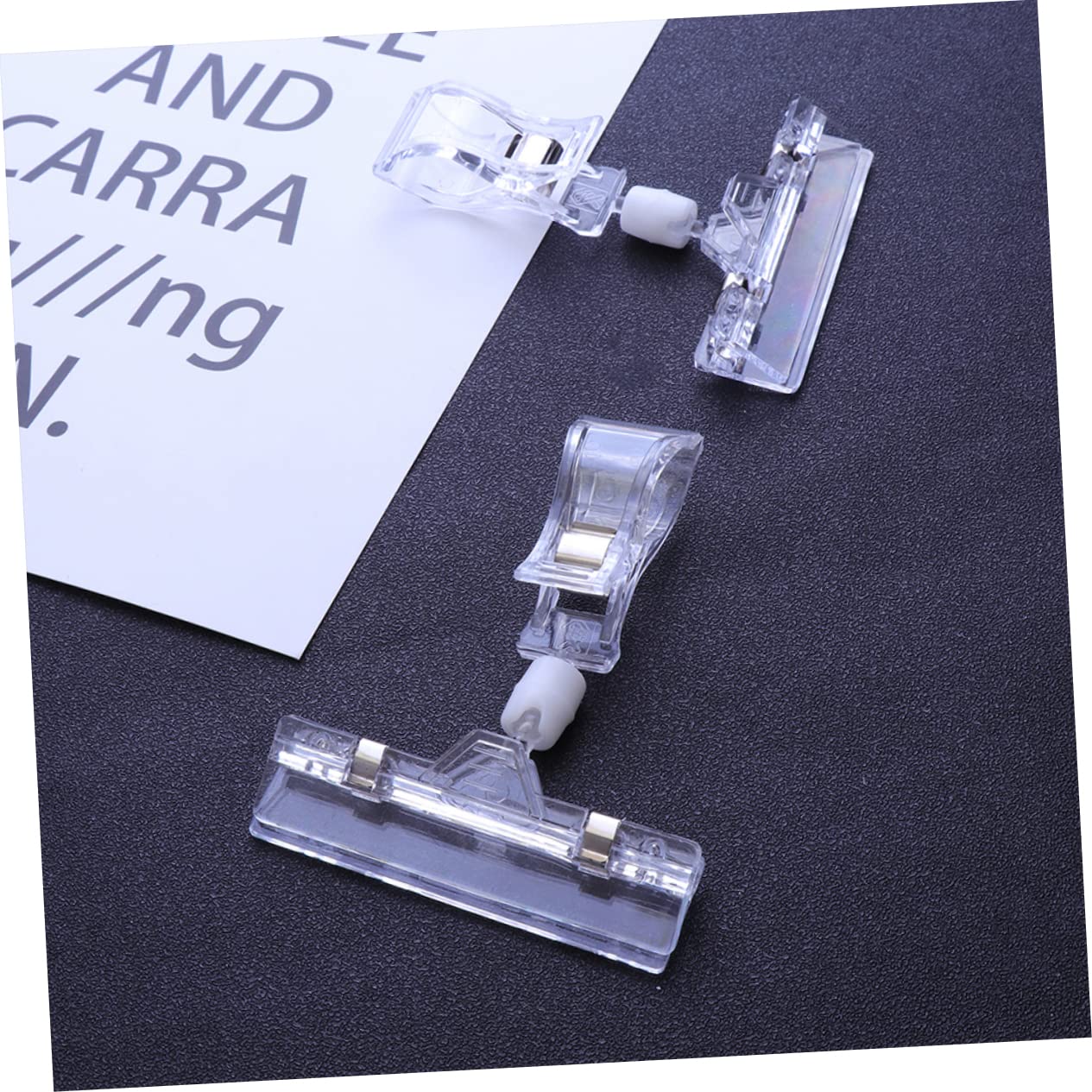 LALAFINA Shelf Clamp Set 25pcs Double Head Universal Clip Crystal Clip for Supermarket Display