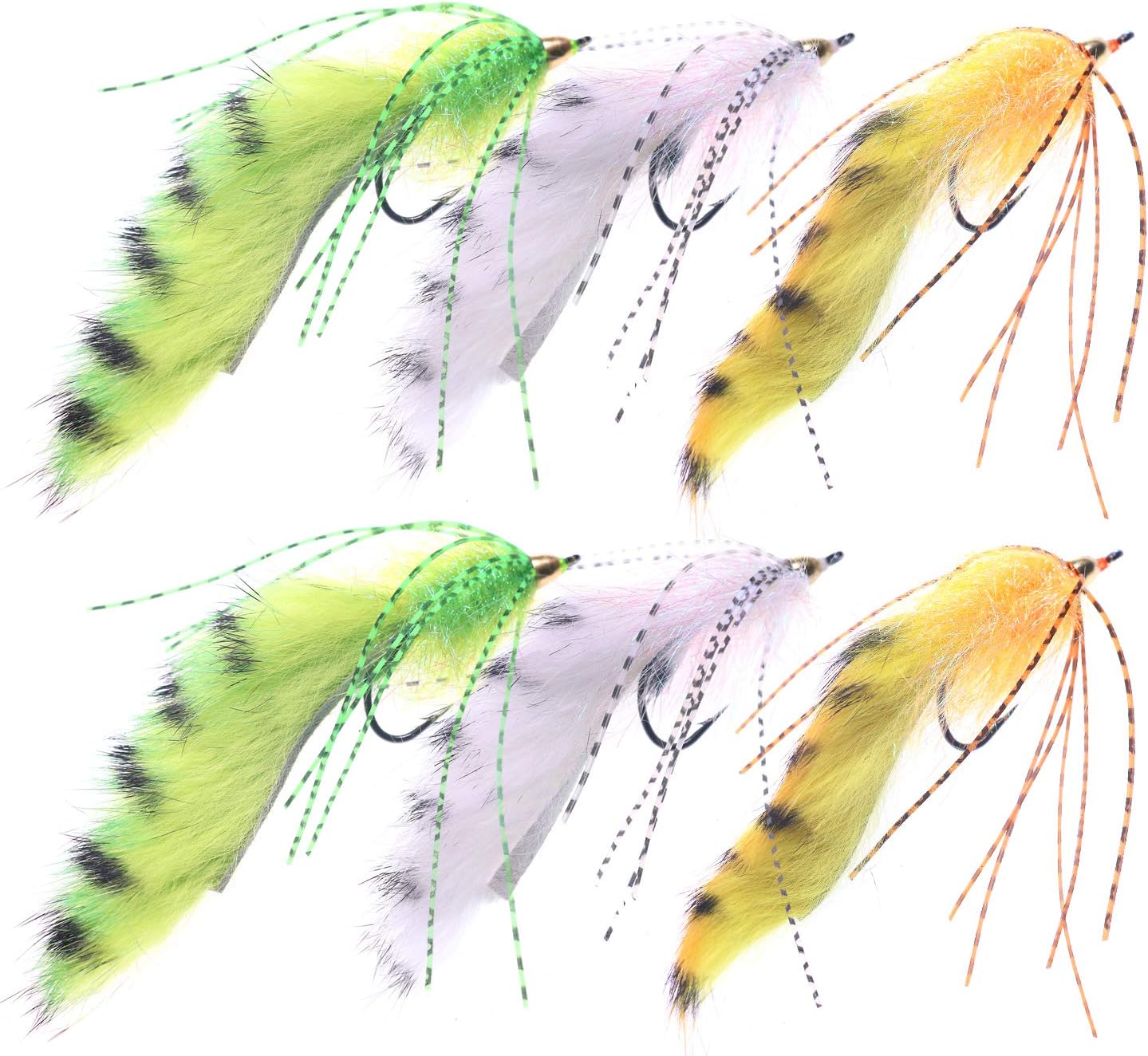 Wifreo Vampfly Conehead Zonker Fly Variation White Orange