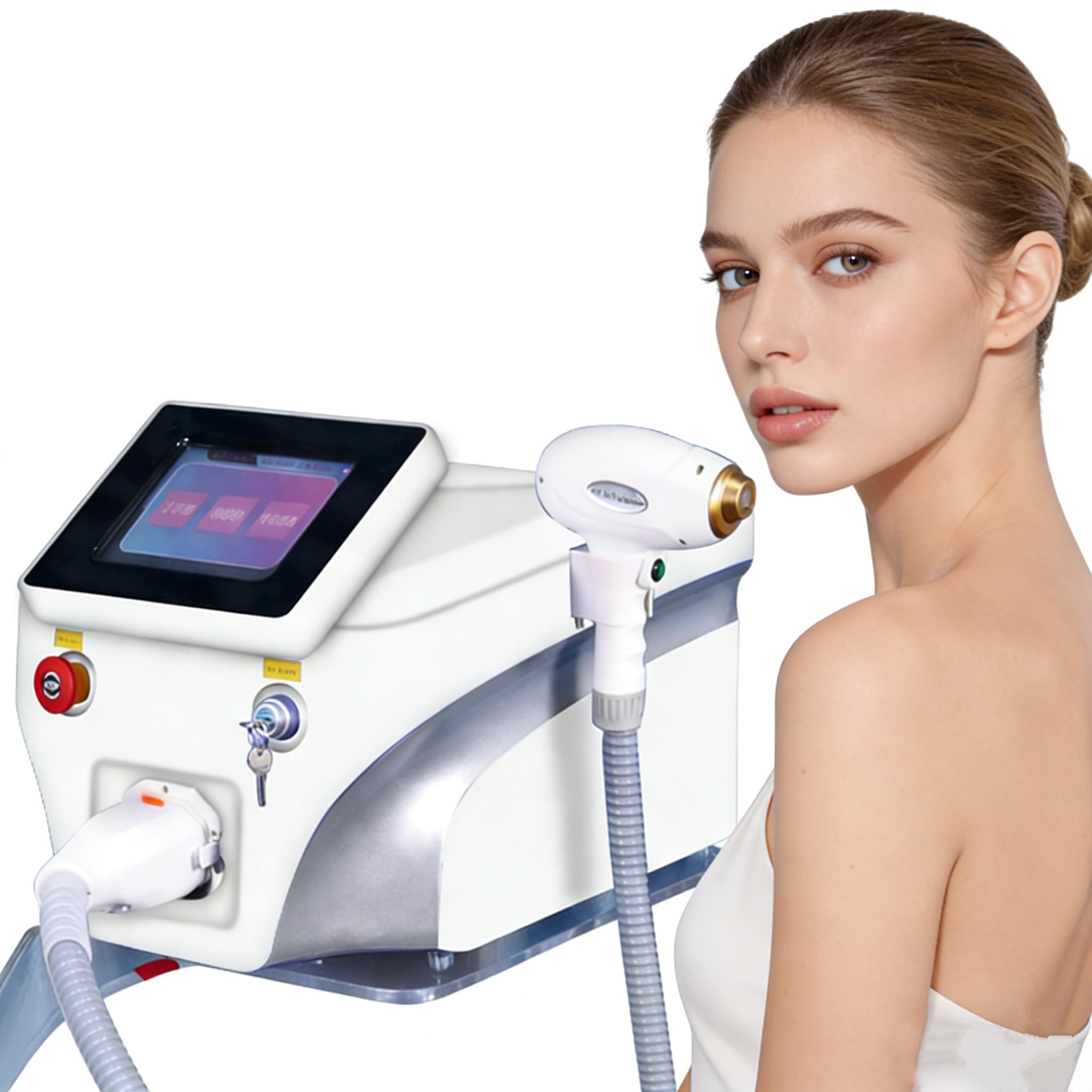 Portable 808nm Hair removal Machine For Face Whole Body Hair Reduction Home and Commercial Use White