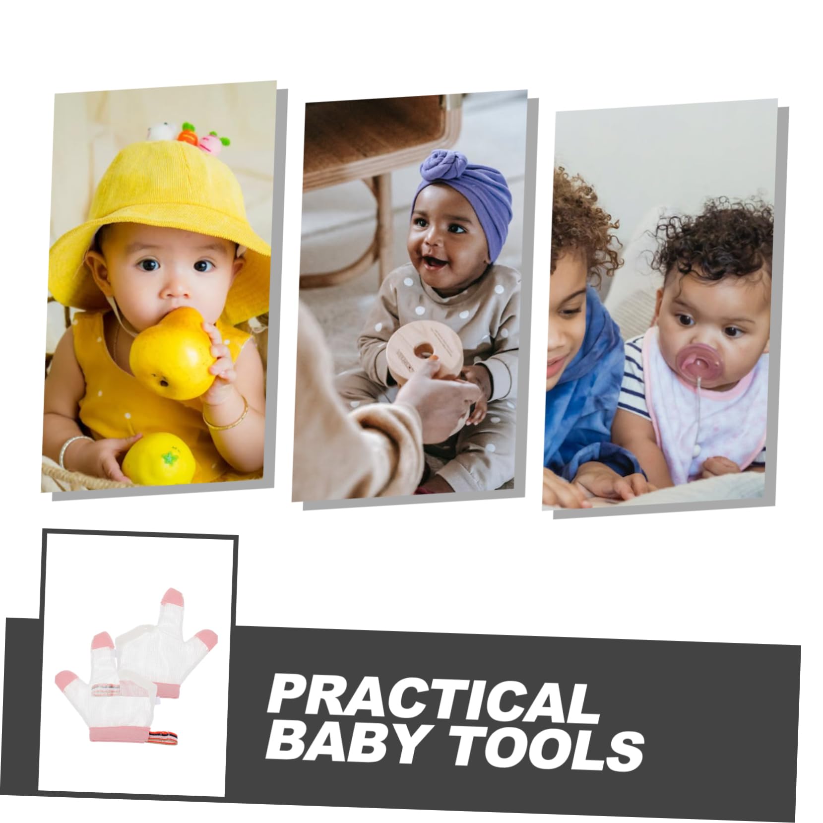 Abaodam Anti-Thumb Sucking Glove Mitts Durable Comfortable Finger Biting Stop Guard Ideal for Infants Toddlers