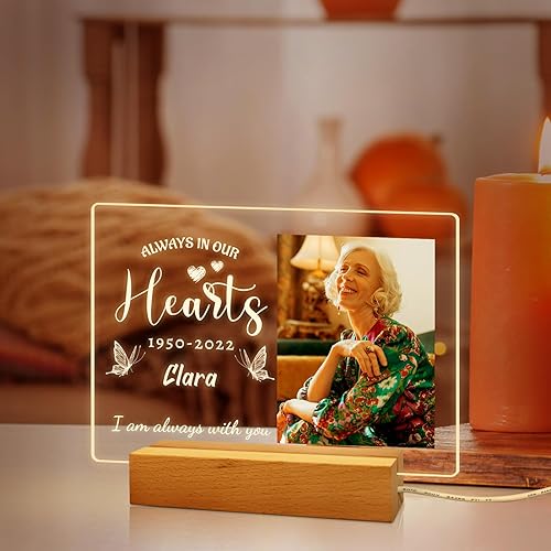 Miniatura 6 de BeneCharm Regalos conmemorativos personalizados, regalos de condolencias para madres, regalos de condolencias personalizados, lámpara de imagen