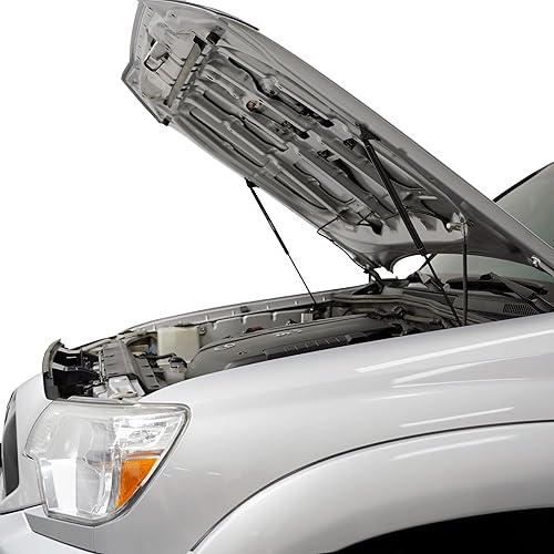 Miniatura 3 de Redline Tuning 21 – 27010 – 02 Toyota Tacoma capucha quicklift Plus Sistema – Postes todo negro con negro revestimiento de hardware