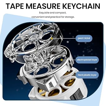 Mini Stainless Steel Tape Measure, 118.11/3Meter Tape Measure Delicate Ruler, Multipurpose Present Ruler Ideal for DIY, Office & Woodworking Projects