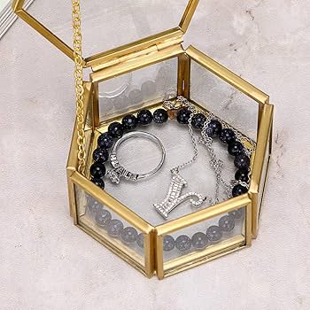 * vintage Jewelry box ✵ * 硝子の ジュエリーボックス vintage Jewelry box ✵ * 硝子の ジュエリーボックス vintage