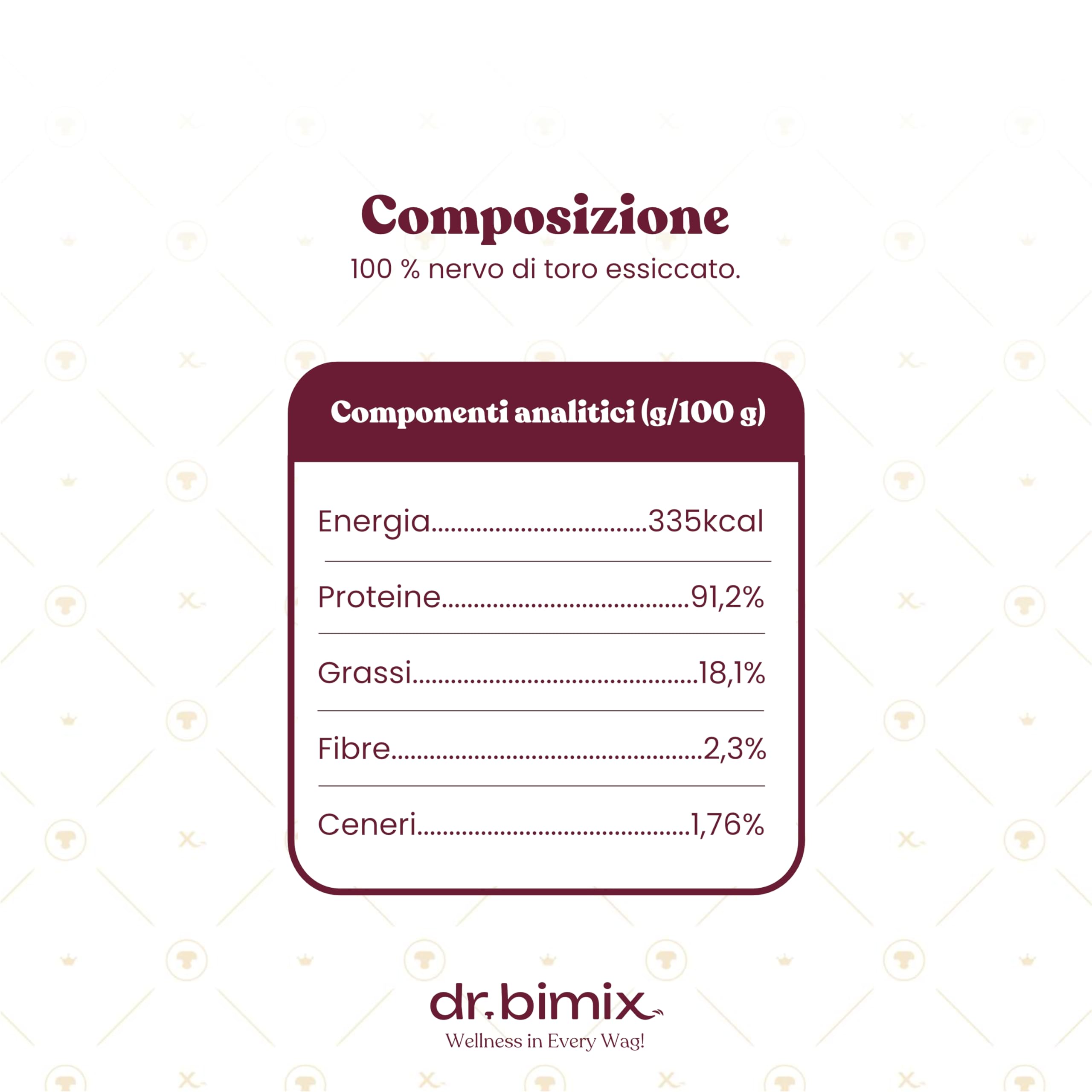 Bastoncini per Cani di Nervi di Toro | Snack Naturale Disidratato | Salute Dentale e Benessere | Alta Durezza | Senza Additivi - 450g (20 pezzi)