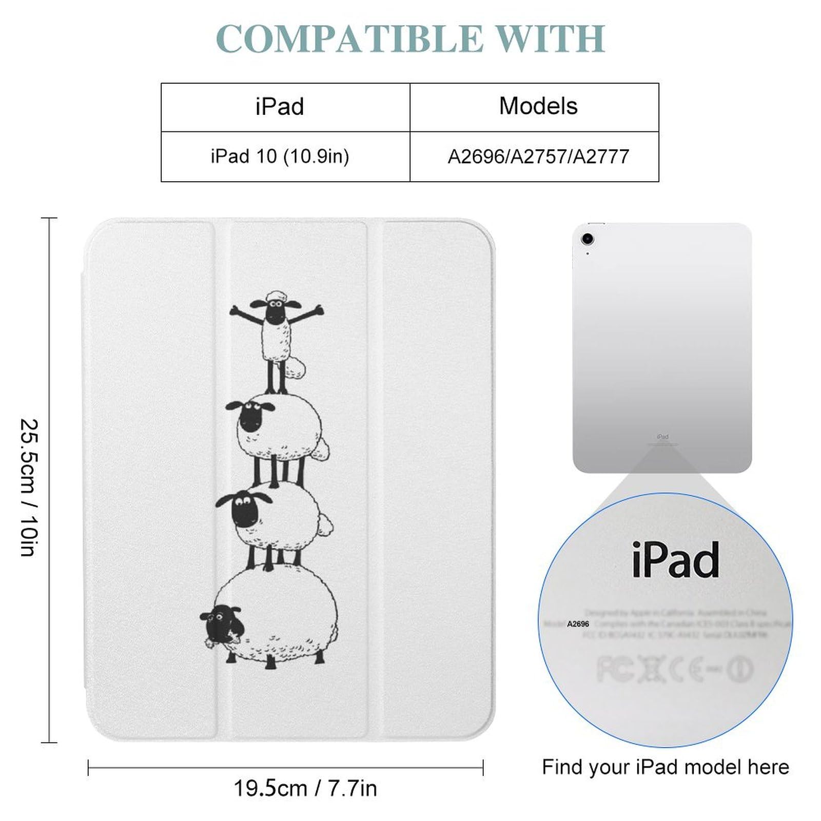 Amazon.co.jp: ひつじ ショーン iPad 第10世代 ケース 10.9インチ 2022