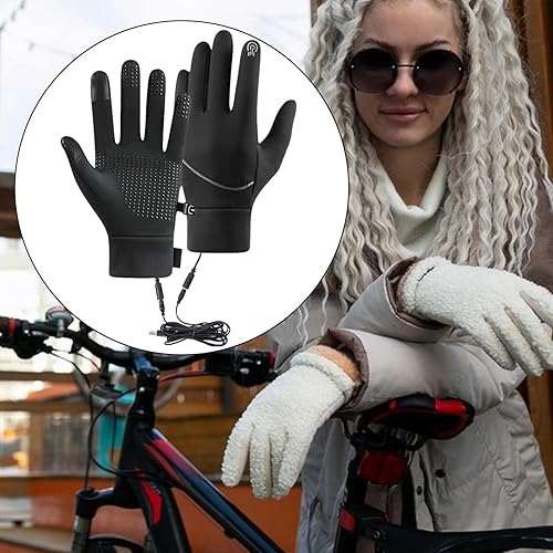 Miniatura 5 de ABABC Guantes térmicos para hombres y mujeres, calentadores de manos de dedo completo, guantes térmicos térmicos para nieve, guantes de trabajo para