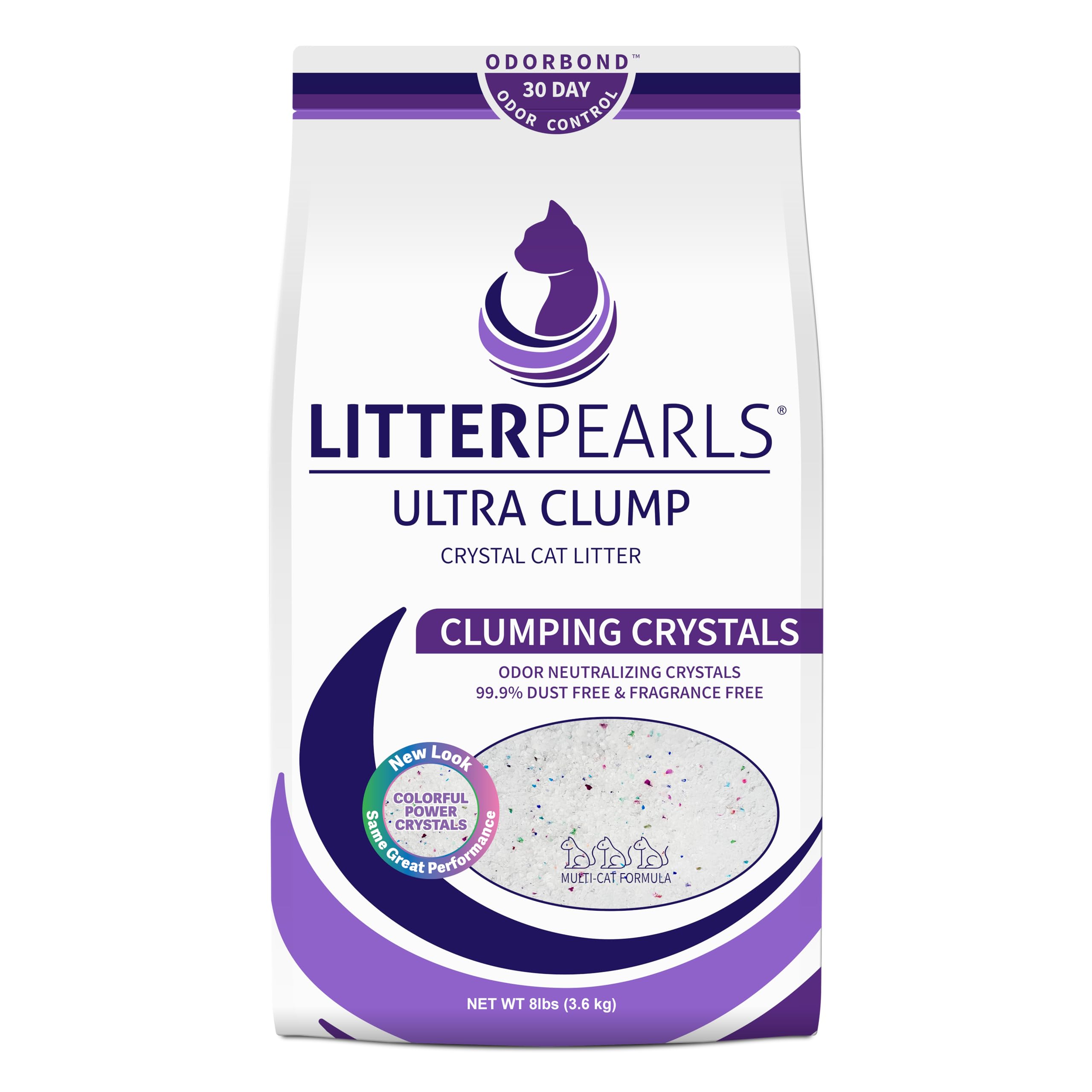 Ultra Clump Unscented Crystal Clumping Cat Litter with Odorbond, 8 Pounds