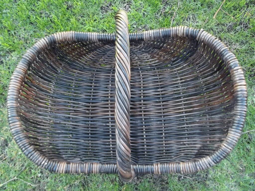 Cesto para chimenea, cesta de periódico, color marrón oscuro