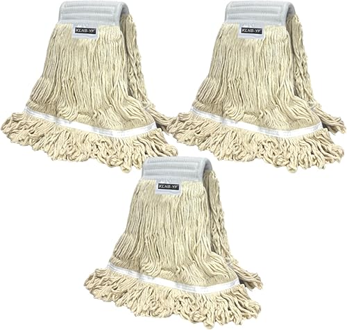 Miniatura 34 de Cabezal de trapeador de limpieza industrial húmedo de alta resistencia, repuesto de cabezal de trapeador de algodón perfecto, lavable de algodón