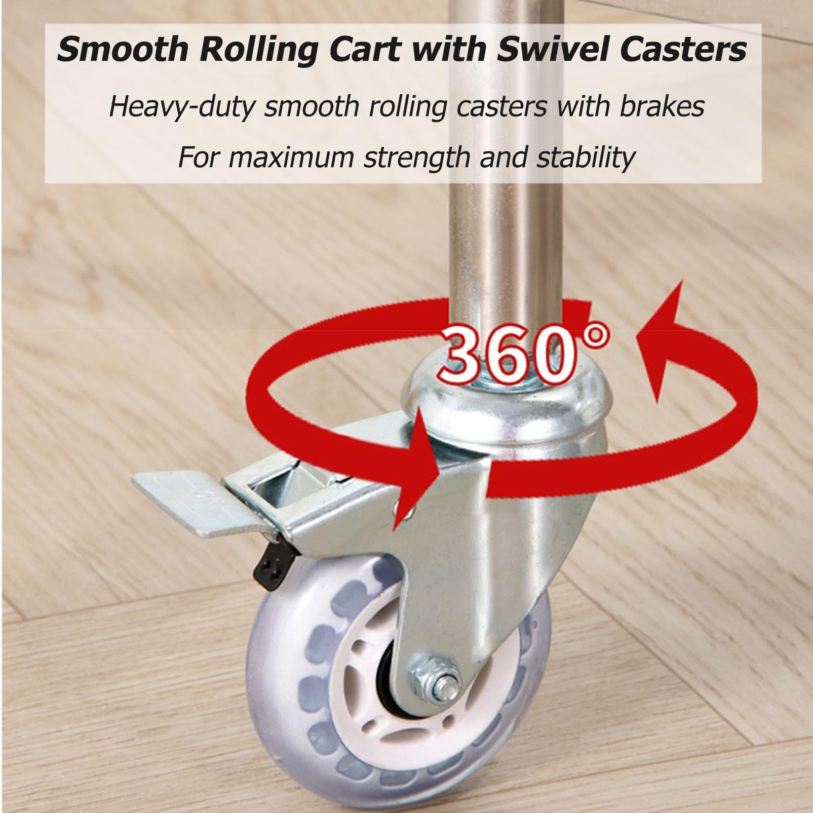 Carrello a Piattaforma Mobile Robusto in Acciaio Inox – Carrello Spinta e Telaio Barile, Base Vaso e Secchio Grasso con Ruote Girevoli