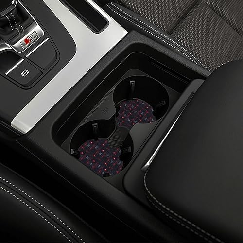 Miniatura 4 de 2Pcs Car Coasters for Women Men - Cool Dark Red Lion Print 2.7 Inch Car Cup Coasters, Universal Non-Slip Silicone Auto Mug Mats Recessed Decorations