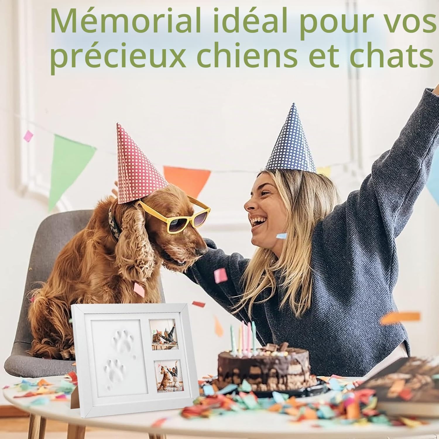 Cadre Empreintes Bébé, Kit Empreinte Pieds et Mains Bébé, Kit Empreinte Bebe pour Cadeau Bebe Naissance