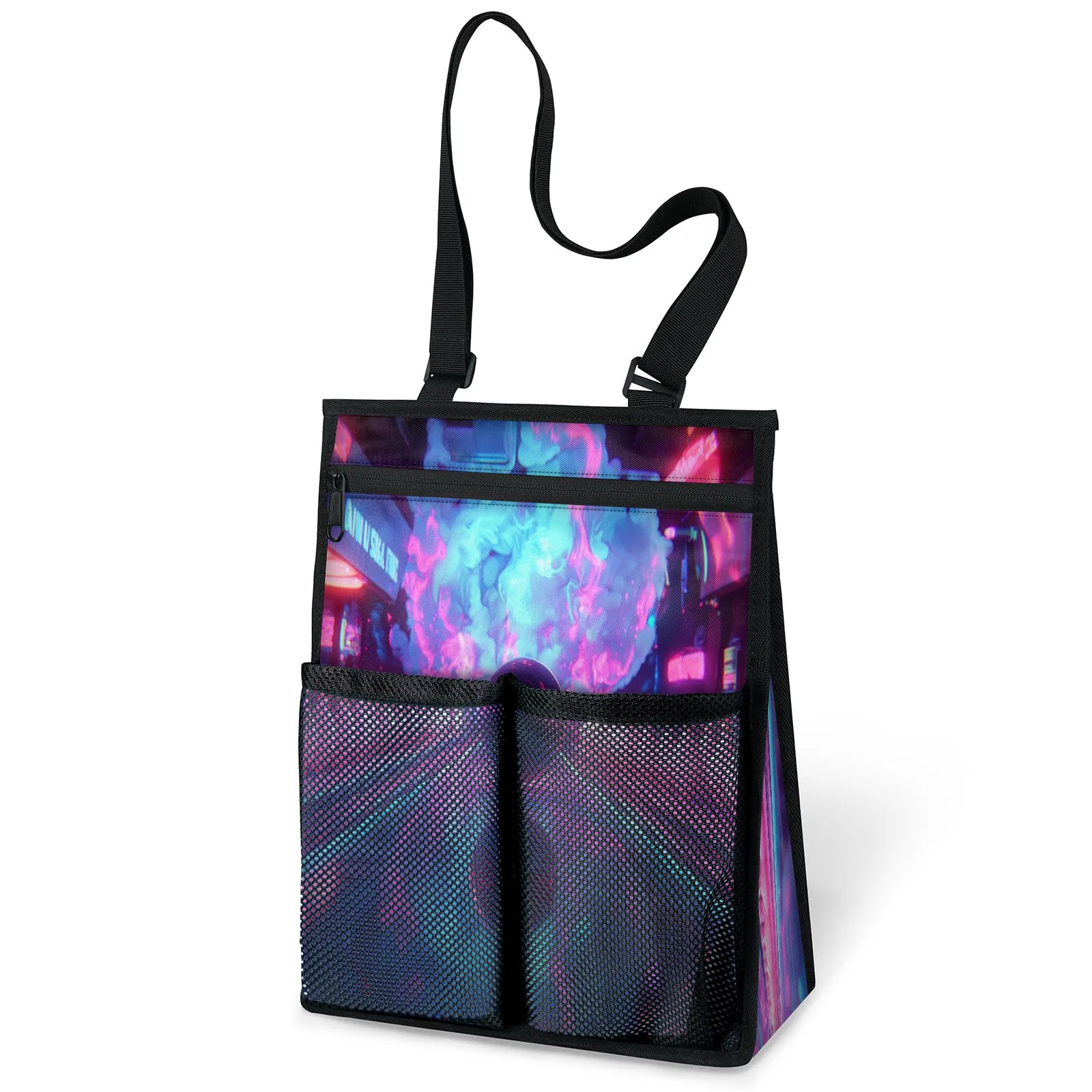 Ourtheme Colourful Bowling Ball Portable Shower Bag for Travel Gym Camp Beach Tote Shower Caddy Bags Hanging Toiletry