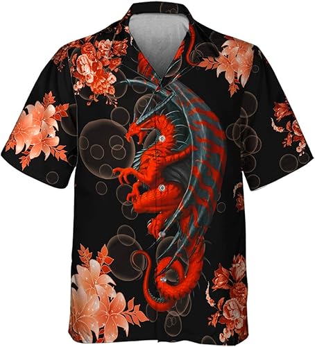 Camisa hawaiana de verano tropical Aloha con botones, manga corta, regalo de cumpleaños para hombres y mujeres