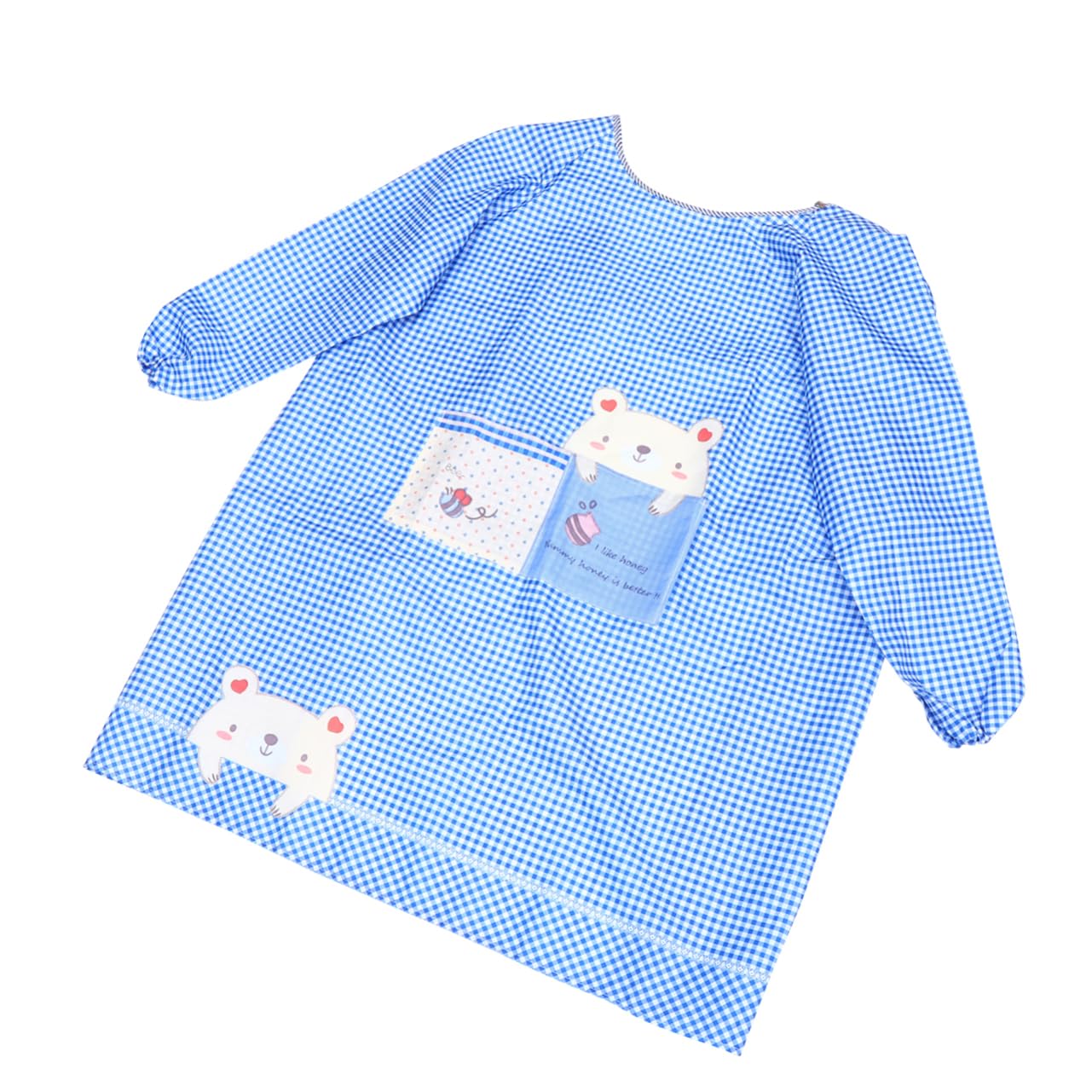 GRIRIW Beautiful Apron Material Apron Scrub Uniform Doctor Work Clothes Korean Version Coverall Apron Simple Apron Long Sleeve Apron Reverse Dressing Anti-greasy