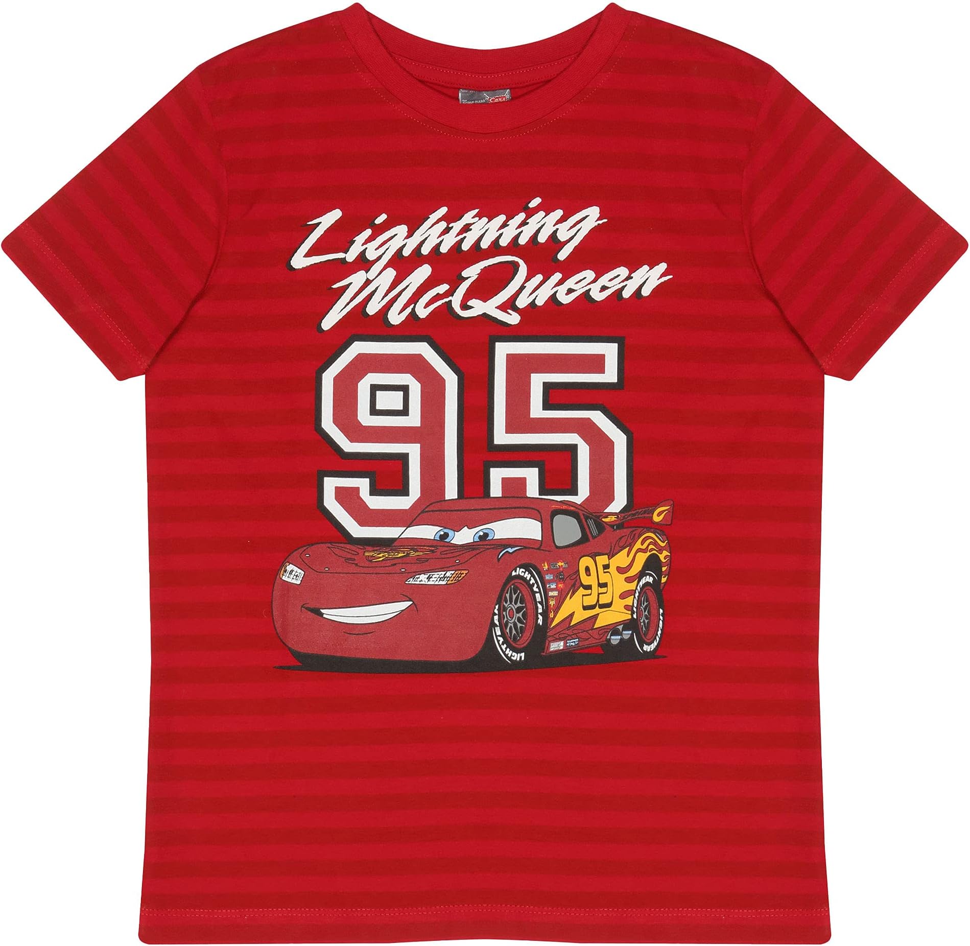Popgear Boy's Disney Cars Lightning McQueen T-Shirt Red Fashion