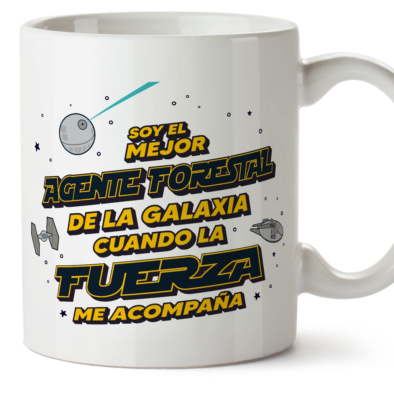 MUGFFINS Tazas para JEFE hombre - En Español - Mejor de la Galaxia Cuando Fuerza me Acompaña - 11 oz / 330 ml - Regalo original y divertido — view 56