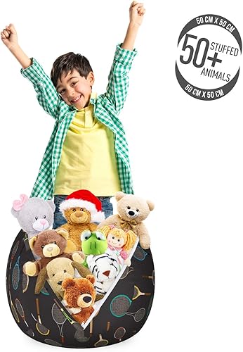 Miniatura 84 de Lunarable Silla de almacenamiento para adolescentes, coloridos patines de estilo retro, para actividades juveniles, para niñas y niños, divertido