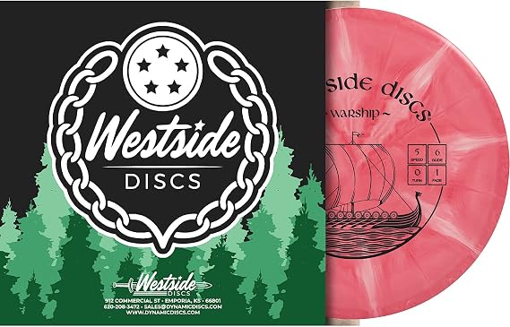 Westside Discs Origio Burst Warship Disc Golf Midrange | Stable Disc Golf Mid Range | Grippy, Base Plastic w/Color Burst | Mid Range Disc Golf Disc | Beginner Disc Golf Frisbee