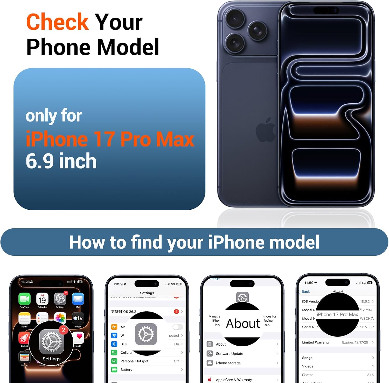 SUPFINE Magnetic for iPhone 17 Pro Max Case Translucent Matte Phone Cover | (Built-in Invisible Kickstand)(Compatible with MagSafe)(Military Grade Drop Protection) Gray