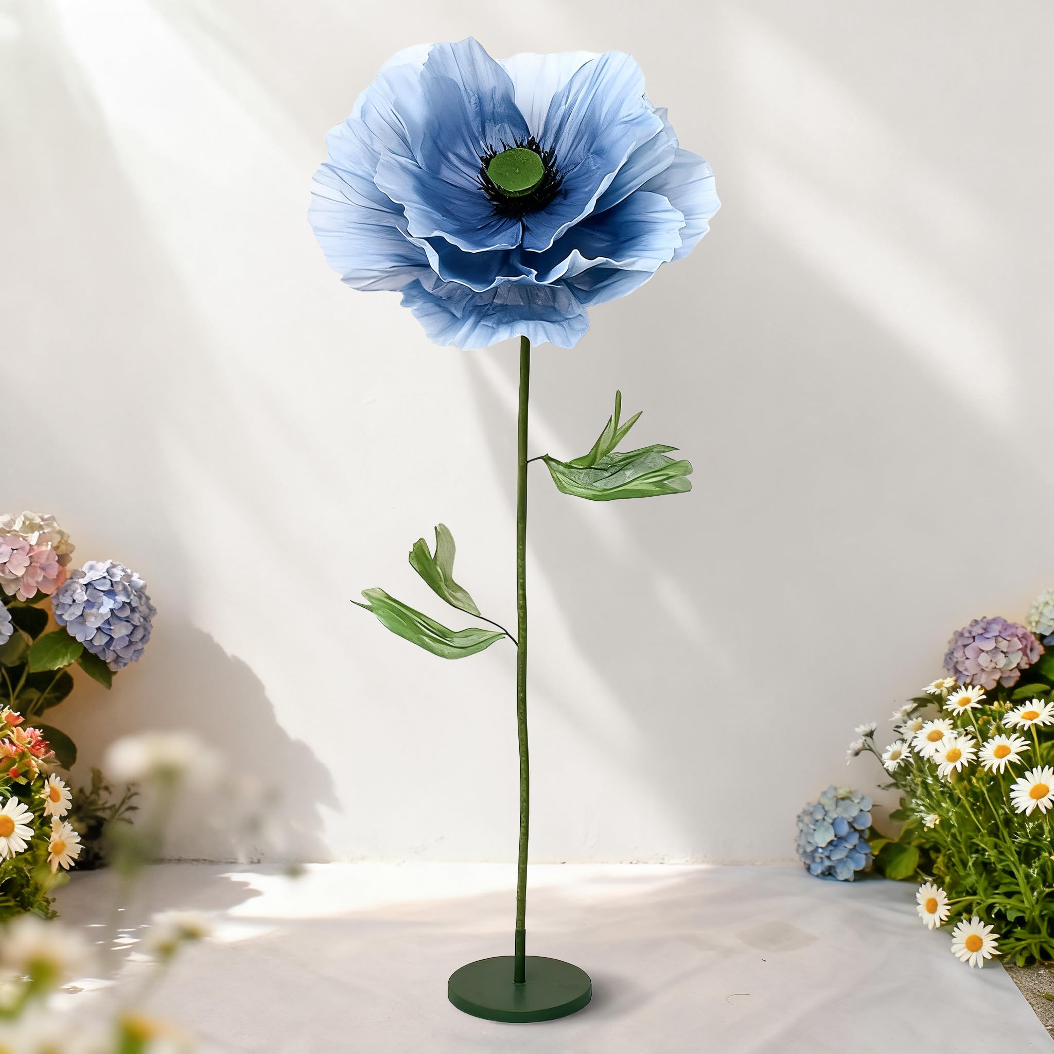 Photo 1 of ** pink**'
BEAMON ARTIFICIAL FLOWER Standing Corn Poppy, Giant 5.58ft Life-Size Faux Blooms with Flexible Stem Metal Base Oversized Wedding Arch Decor,Garden Window Display(Colorful,1)