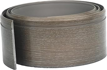 Baseboard Trim Rubber Wall Base-Vinyl Baseboard Molding Trim-1/4-inch Rreinforced Rubber Base Molding with Wooden Finish-Vinyl Wall Base Board Moulding Non Self Adhesive 4 inch x 8ft Dark