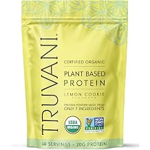 Truvani Vegan Pea Protein Powder | Banana Cinnamon | 20g Organic Plant Based Protein | 10 Servings | Keto | Gluten & Dairy Free | Low Carb | No Added Sugar
