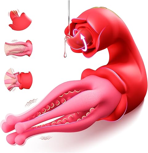 Juguetes sexuales vibrador de punto G consolador lengua juguetes adultos rosa juguete sexual vibrador de 3 en 1 con empuje estimulador de pezón y