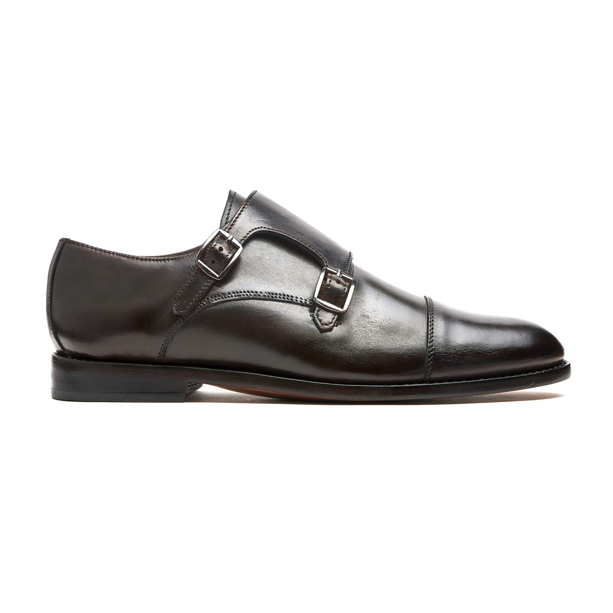 Buy Timberlux New York Mens Double Monk Strap, Black Leather, Dress