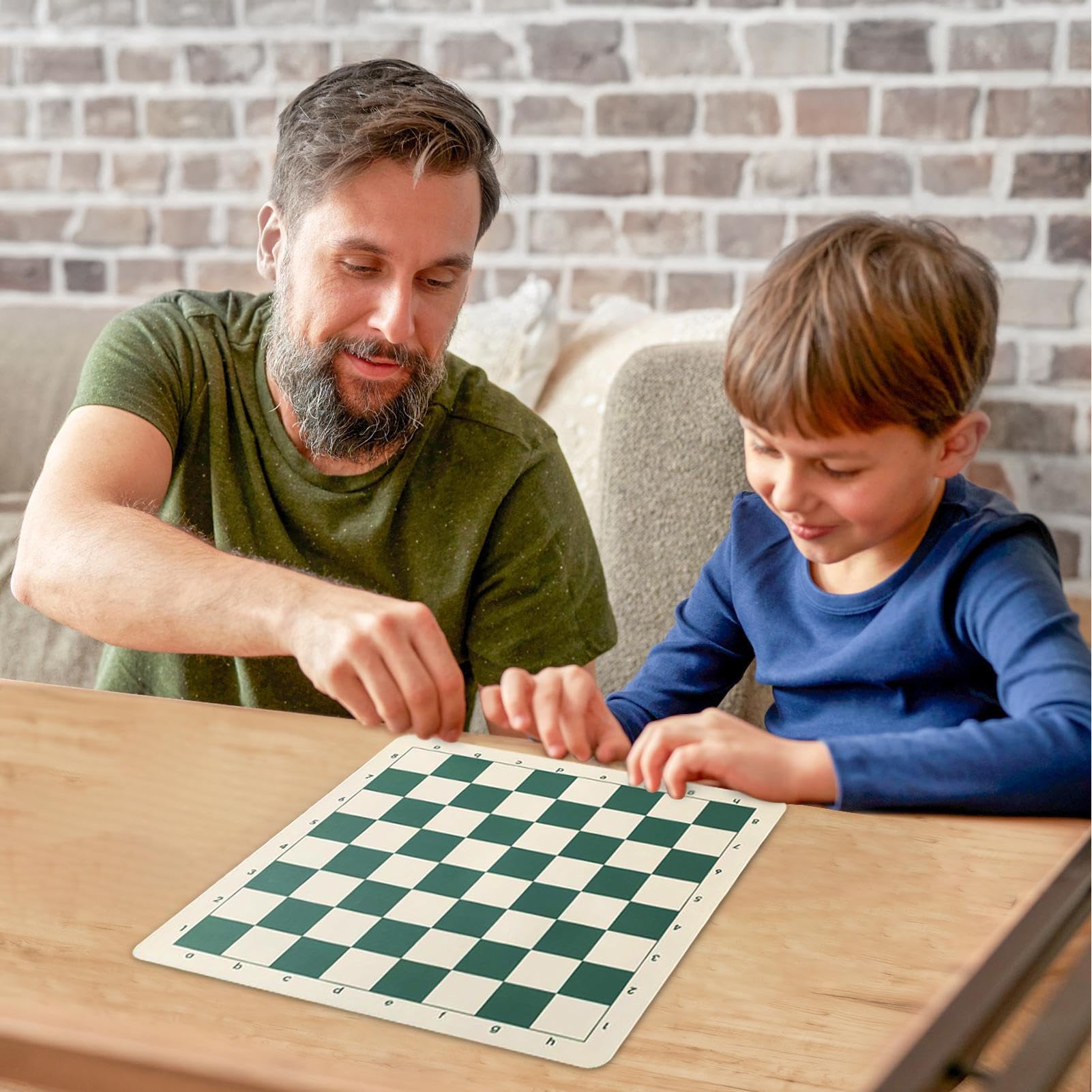 Generisch Tournament Chess Mat – składana deska do szachowania | 40 x 35 cm, zwijana płyta winylowa z lekką konstrukcją, przenośna deska do gry w podróż, na chessboard i warcaby
