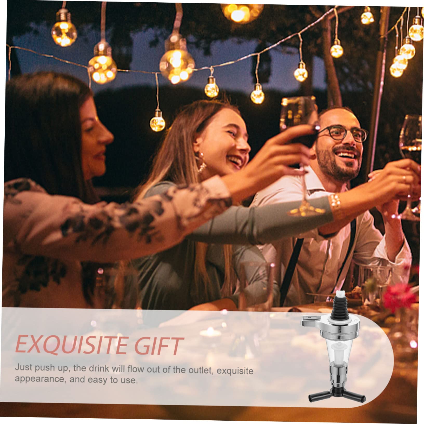 Cabilock Wine Dispenser Wall Mounted Liquor Bottle Dispenser Pump Pourer Unique Glowing Design Party Supply