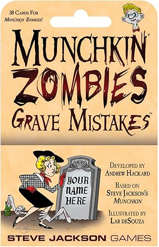 Miniatura 2 de Steve Jackson Games Munchkin Zombies: Grave Mistakes - Juego de cartas (mini-expansión) | Expansión de 30 cartas | Juego para adultos, niños y