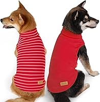 Vista 15 de KYEESE Paquete de 2 Suéteres para Perros Abrigos Cálidos para Mascotas Suéteres Suaves para Perros para Perros Pequeños Machos Ropa Elástica para 2#