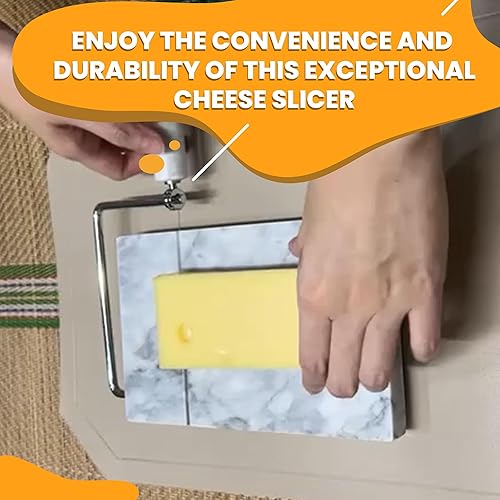Miniatura 5 de LÖFFEL - Cortadora de queso de alambre para queso de bloque I Cortar fácilmente queso, mantequilla y otros aperitivos I Kit de rebanador de queso