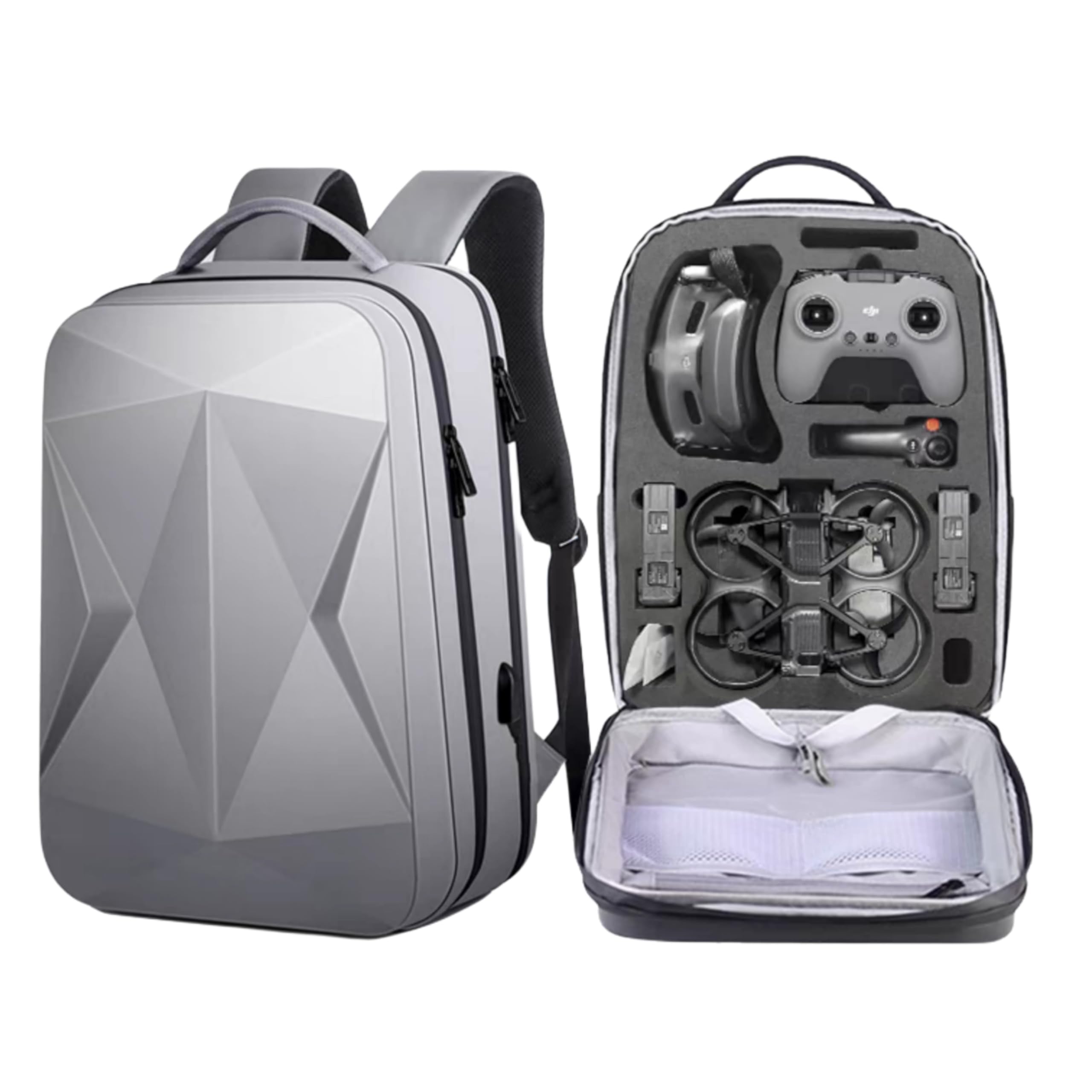 Multipurpose Carrying Case Bag Compatible with Dji Avata & Accessories with Safety Belt & EVA Foam Hard Shell Waterproof Backpack-image-4