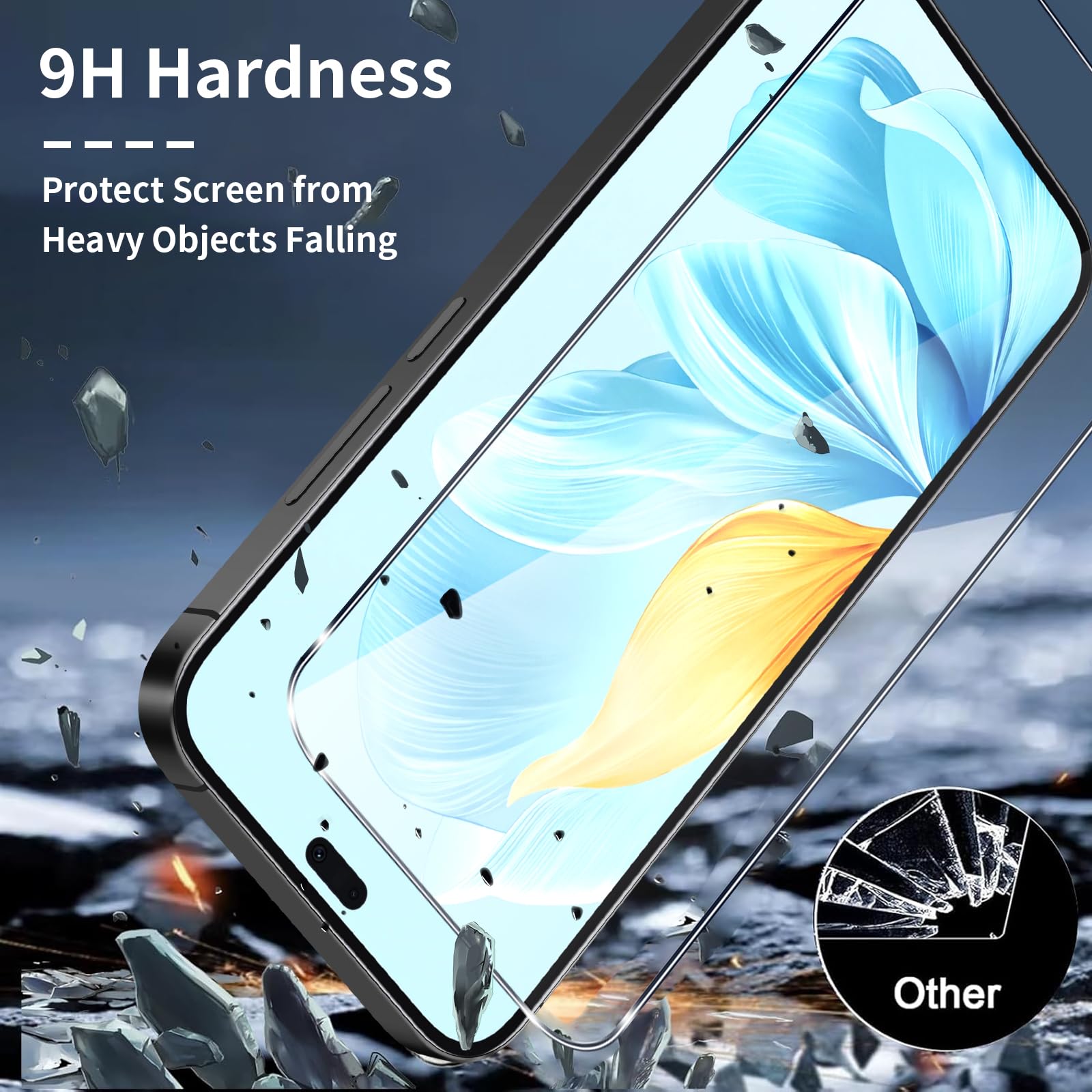 Coiwxmoi Verre Trempé Pour Honor 200 Lite, 2 Pièces Film De Vitre Protection écran Et 2 Pièces Protection D'objectif, Dureté 9H Anti Rayures Sans Bulless Ultra Transparent HD Haute Sensibilité